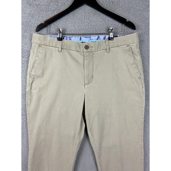Tommy Bahama Pants Mens 35x30 Stretch Chino Flat Front Comfort Casual Golf Men - Picture 1 of 13